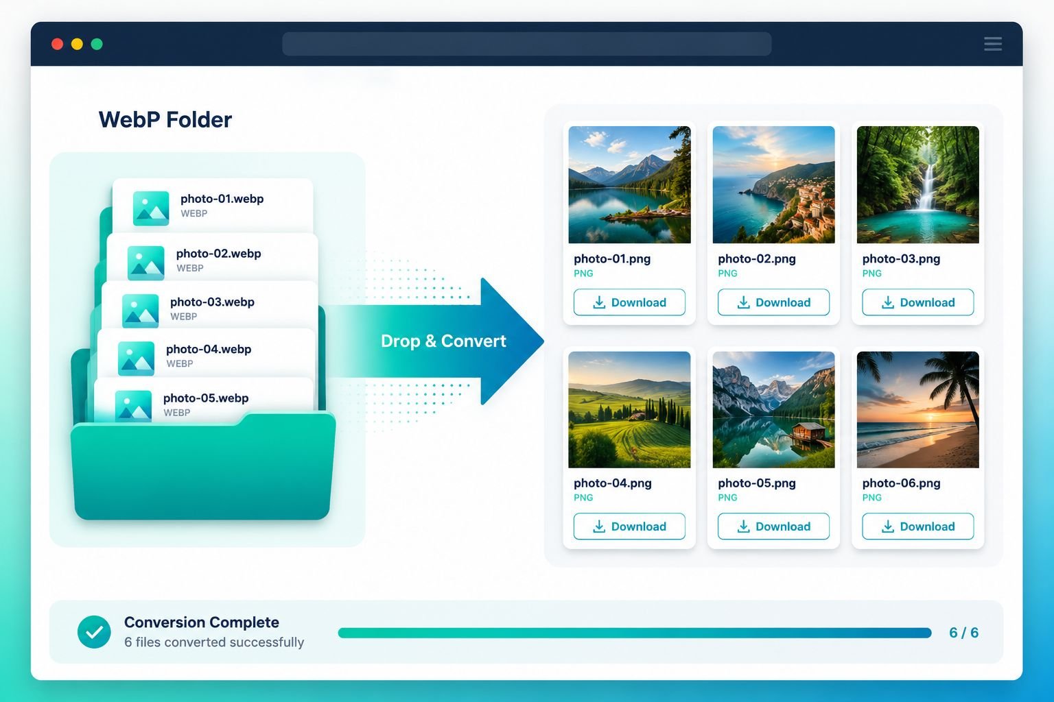 Batch Convert a WebP Folder for PowerPoint or Office Insertion