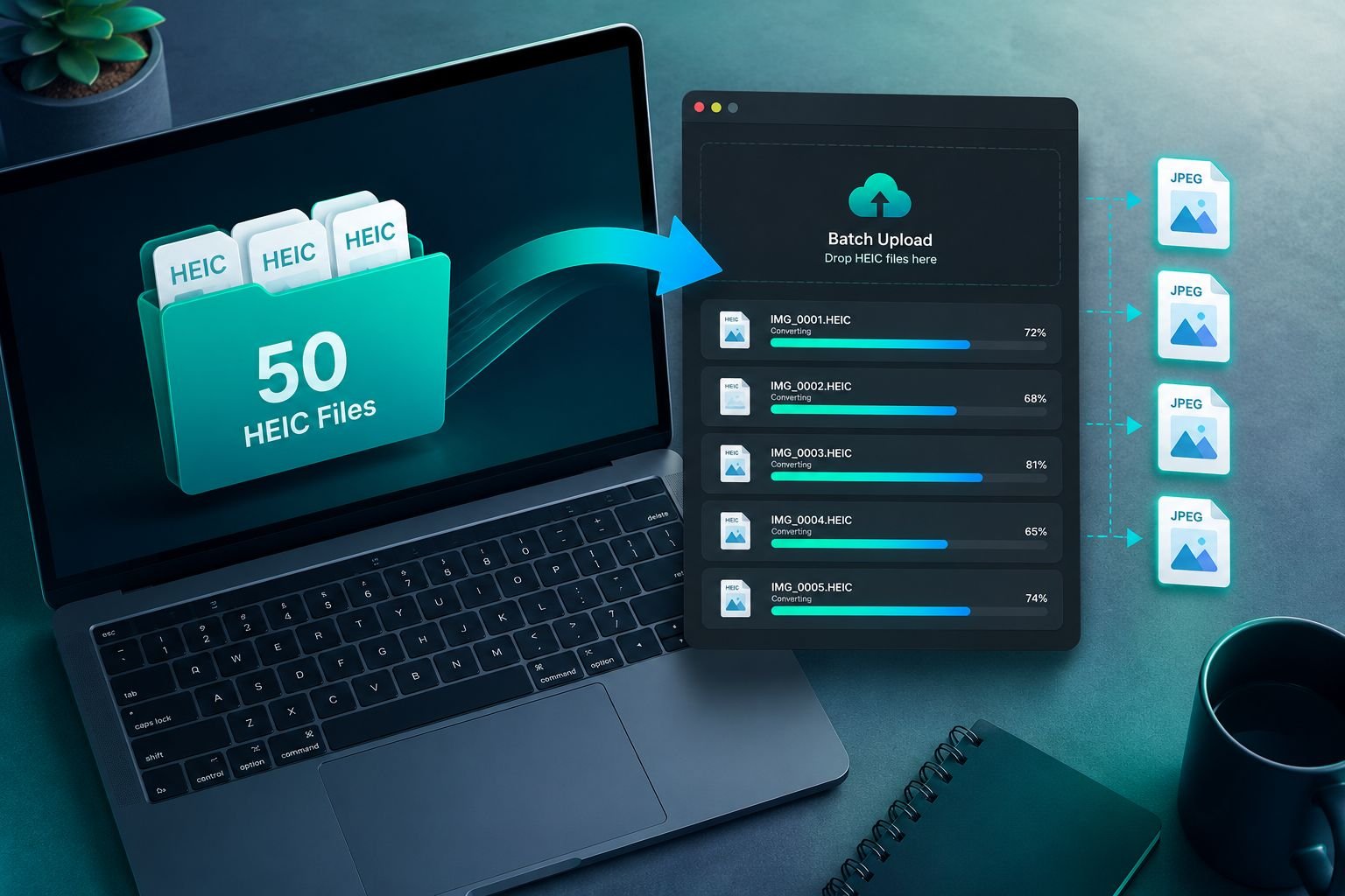 Bulk-Convert HEIC Photos From a Folder for Cloud Backup