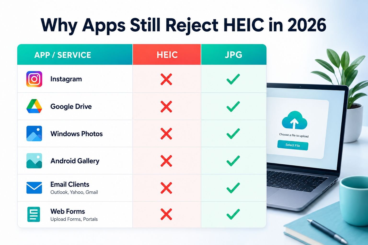Why Some Apps Still Refuse HEIC Files in 2026